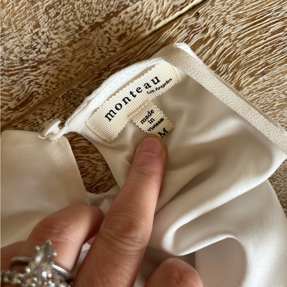Monteau | White Ruffle Tank - Picture 9 of 10